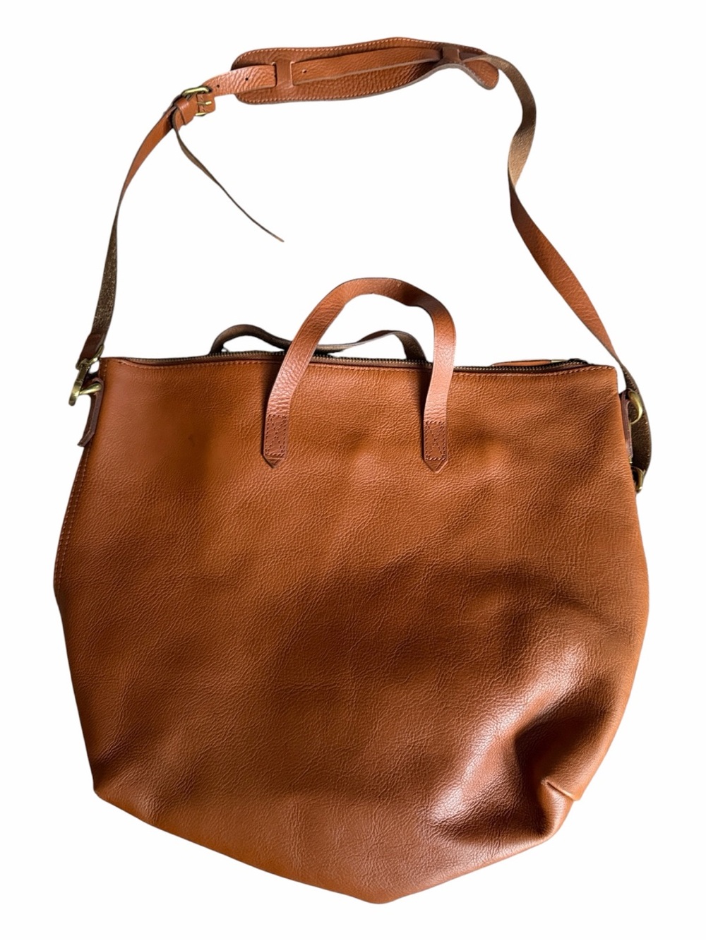 Madewell Zip Top Transport Carryall English Saddle Color - Picture 3 of 13